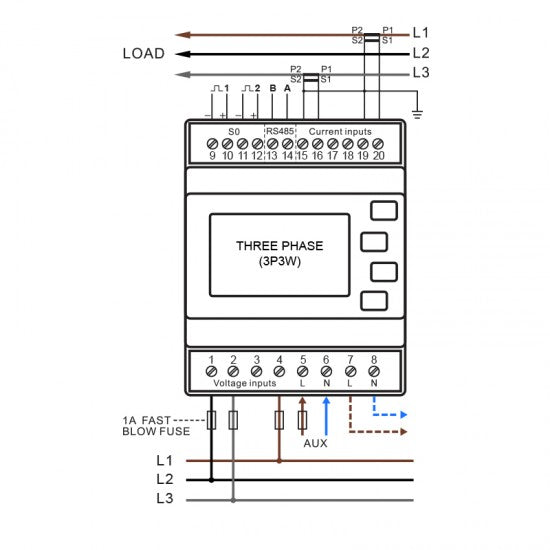 Smart Process - SDM630MCT-Mv Three Phase Power Analyser