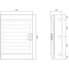 Load image into Gallery viewer, ABB 54 Way Wall Mounted Din Rail Enclosure
