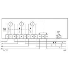 Load image into Gallery viewer, AnyMeters.co.uk Emlite EMP1 Three Phase Wall Mounted Meter Wiring Diagram