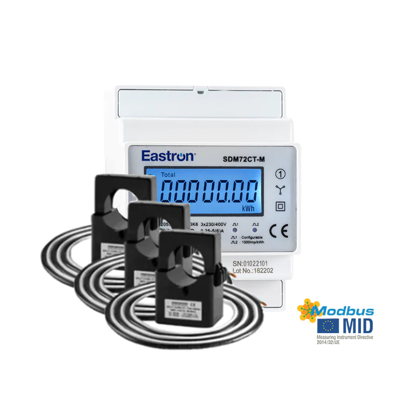 Bundle: SDM72CT-M & 3X T24 Split Core Current Transformers