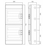 ABB 48 Way Wall Mounted  Din Rail Enclosure