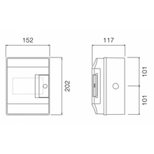 Load image into Gallery viewer, 4 Way Wall Mounted Din Rail Enclosure
