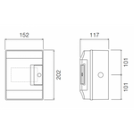 4 Way Wall Mounted Din Rail Enclosure