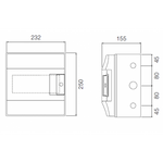 8 Way Wall Mounted Din Rail Enclosure