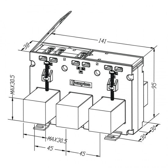 M3N1-45 Three Phase Current Transformer