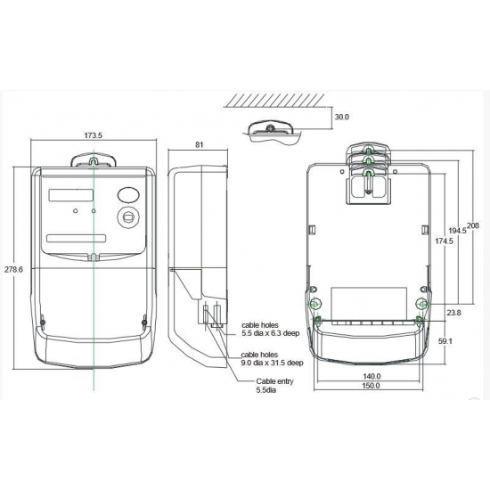 Elster A1700 DC Three Phase Power Analyser ( MeterOnline Ready )