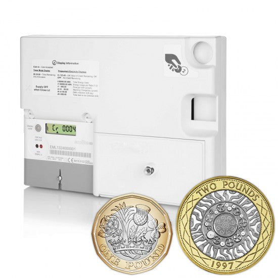 EmLite Prepayment £1 & £2 Sterling kWh Coin Meter