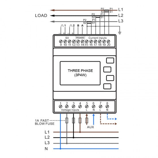 Smart Process - SDM630MCT-Mv Three Phase Power Analyser