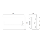 18 Way Wall Mounted Din Rail Enclosure