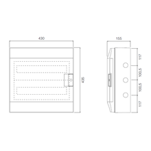 Load image into Gallery viewer, ABB 36 Way Wall Mounted Din Rail Enclosure
