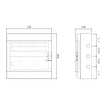 ABB 36 Way Wall Mounted Din Rail Enclosure