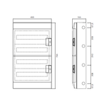ABB 72 Way Wall Mounted Din Rail Enclosure