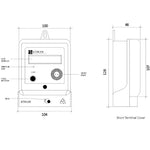 AnyMeters.co.uk Kholer AEL MF1.11 Single Phase Wall Mounted Meter Dimensions 