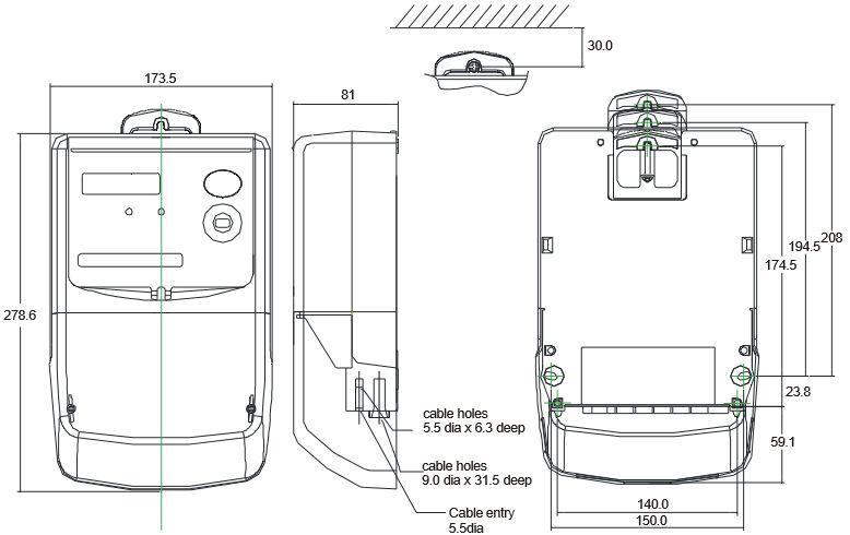 Elster A1700 CT Operated Three Phase Power Analyser ( MeterOnline Ready )